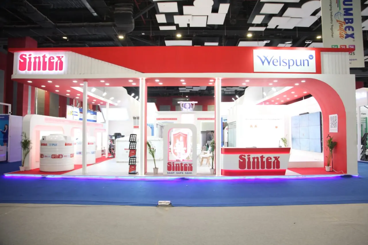 Plumbex India exhibition stand by Stagehook Global, New Delhi — photo 1